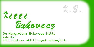 kitti bukovecz business card